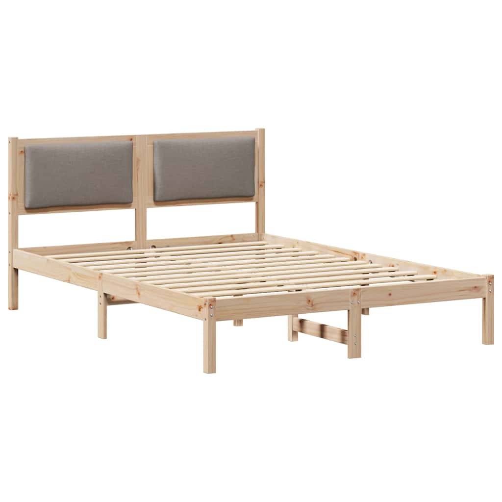 Σκελετός Κρεβατιού Taupe 150 x 200 cm Στερεά ξυλεία πεύκου