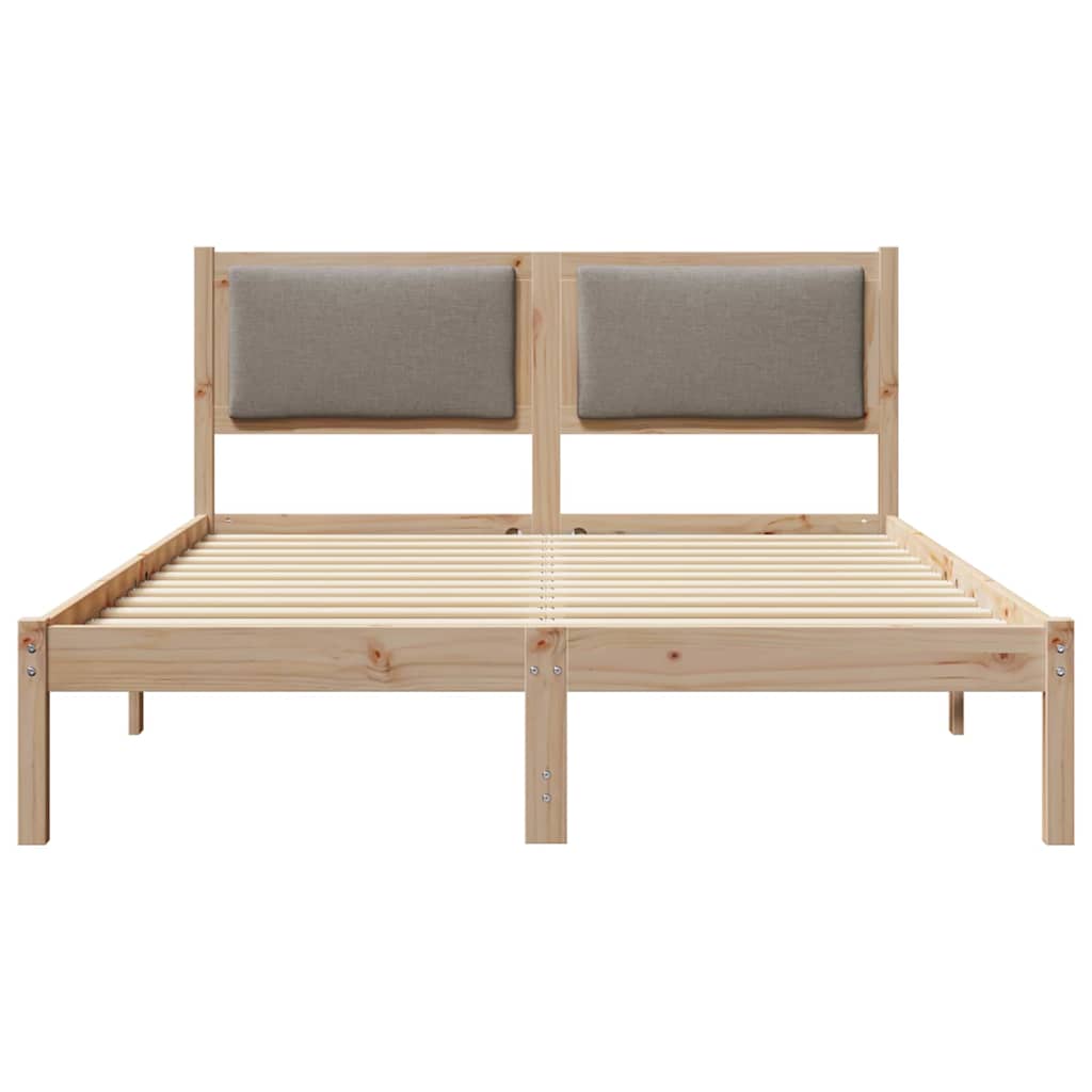 Σκελετός Κρεβατιού Taupe 150 x 200 cm Στερεά ξυλεία πεύκου
