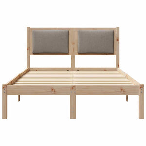 Σκελετός Κρεβατιού Taupe 120 x 200 cm Στερεά ξυλεία πεύκου