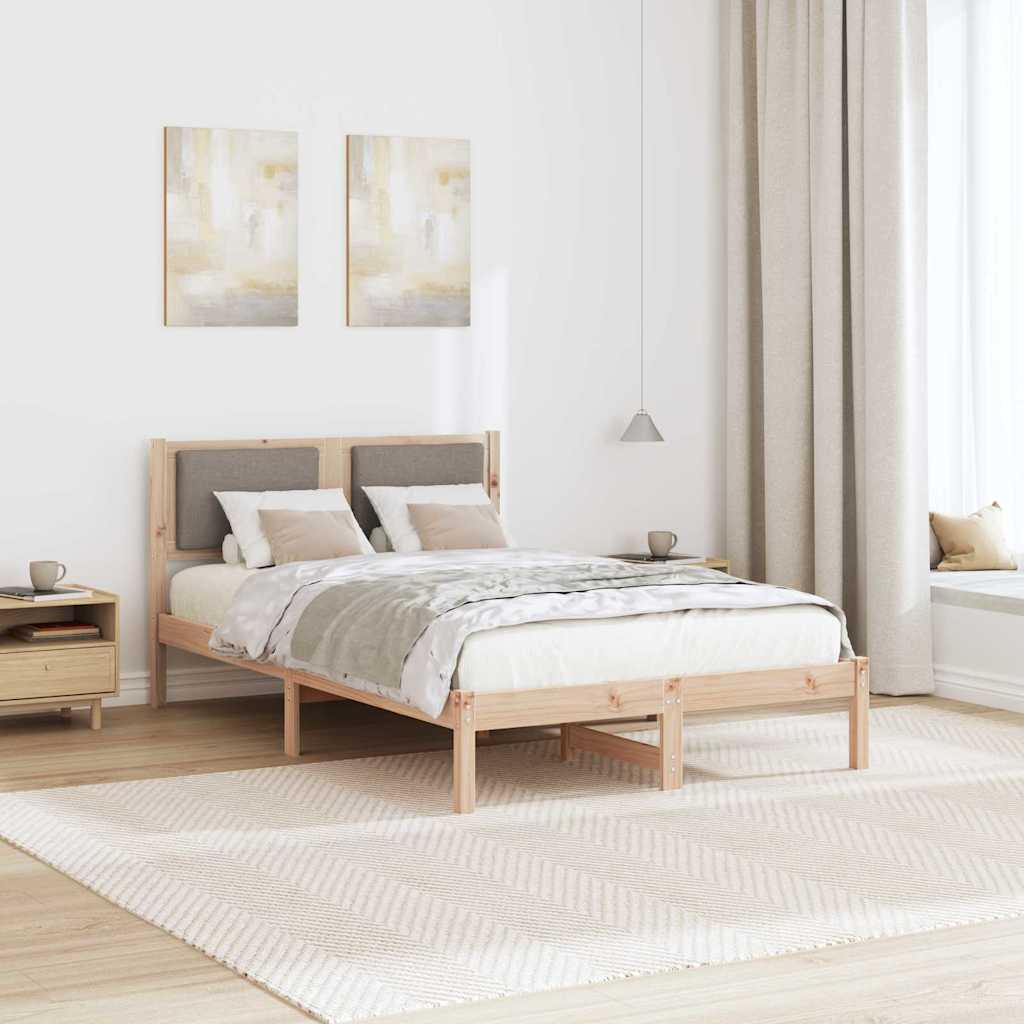 Σκελετός Κρεβατιού Taupe 120 x 190 cm Στερεά ξυλεία πεύκου