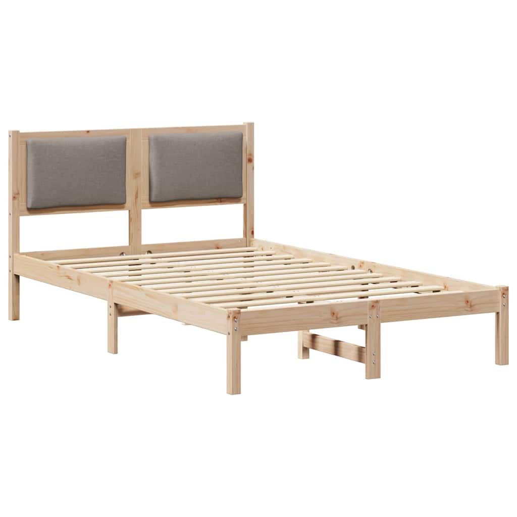 Σκελετός Κρεβατιού Taupe 120 x 190 cm Στερεά ξυλεία πεύκου