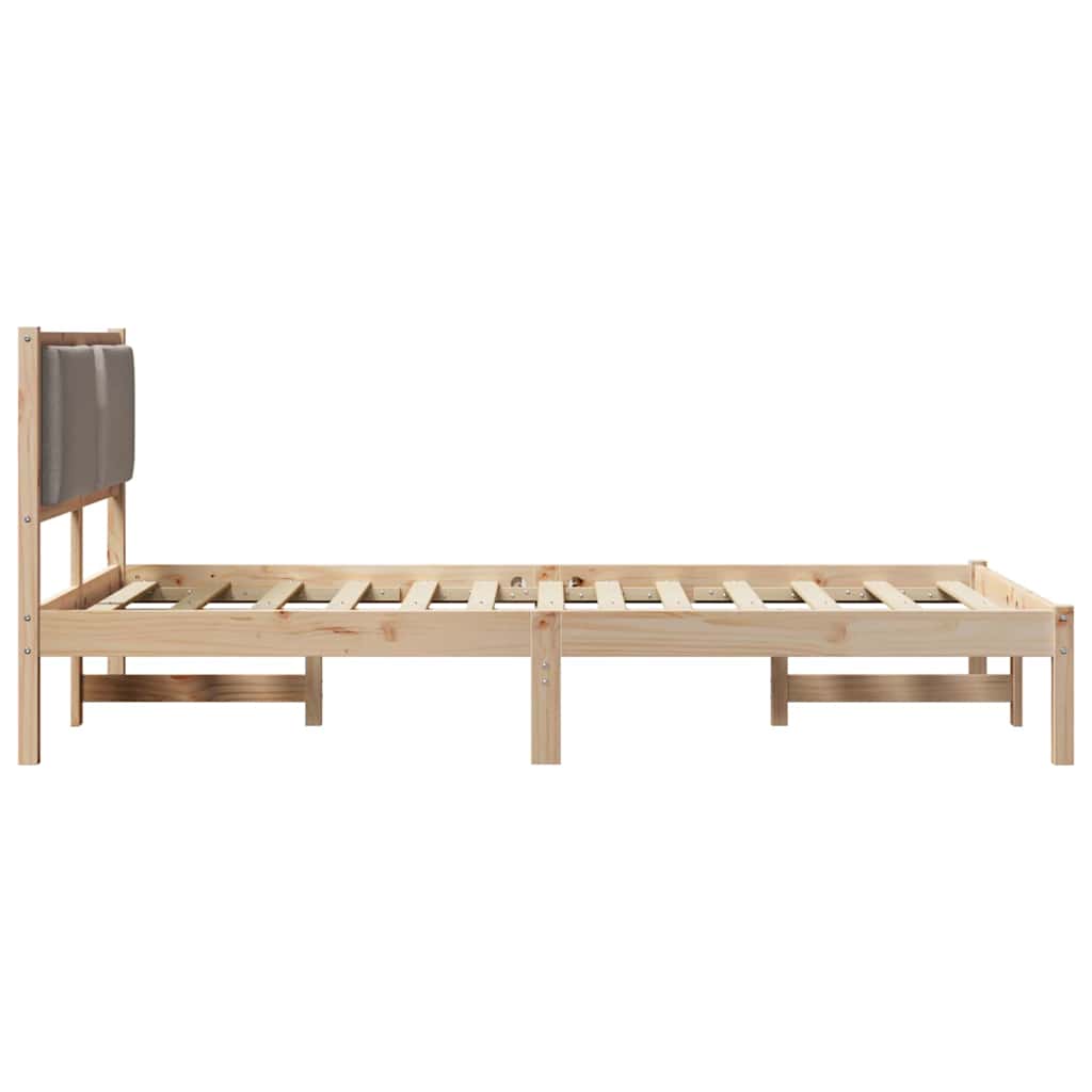 Σκελετός Κρεβατιού Taupe 120 x 190 cm Στερεά ξυλεία πεύκου