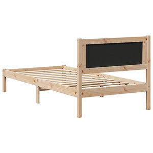 Σκελετός Κρεβατιού Σκούρο Γκρι 90 x 190 cm Στερεά ξυλεία πεύκου