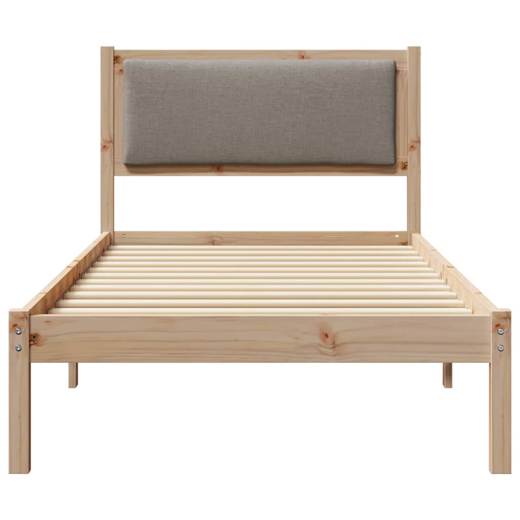 Σκελετός Κρεβατιού Taupe 90 x 190 cm Στερεά ξυλεία πεύκου