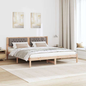 Σκελετός Κρεβατιού Taupe 160 x 200 cm Στερεά ξυλεία πεύκου