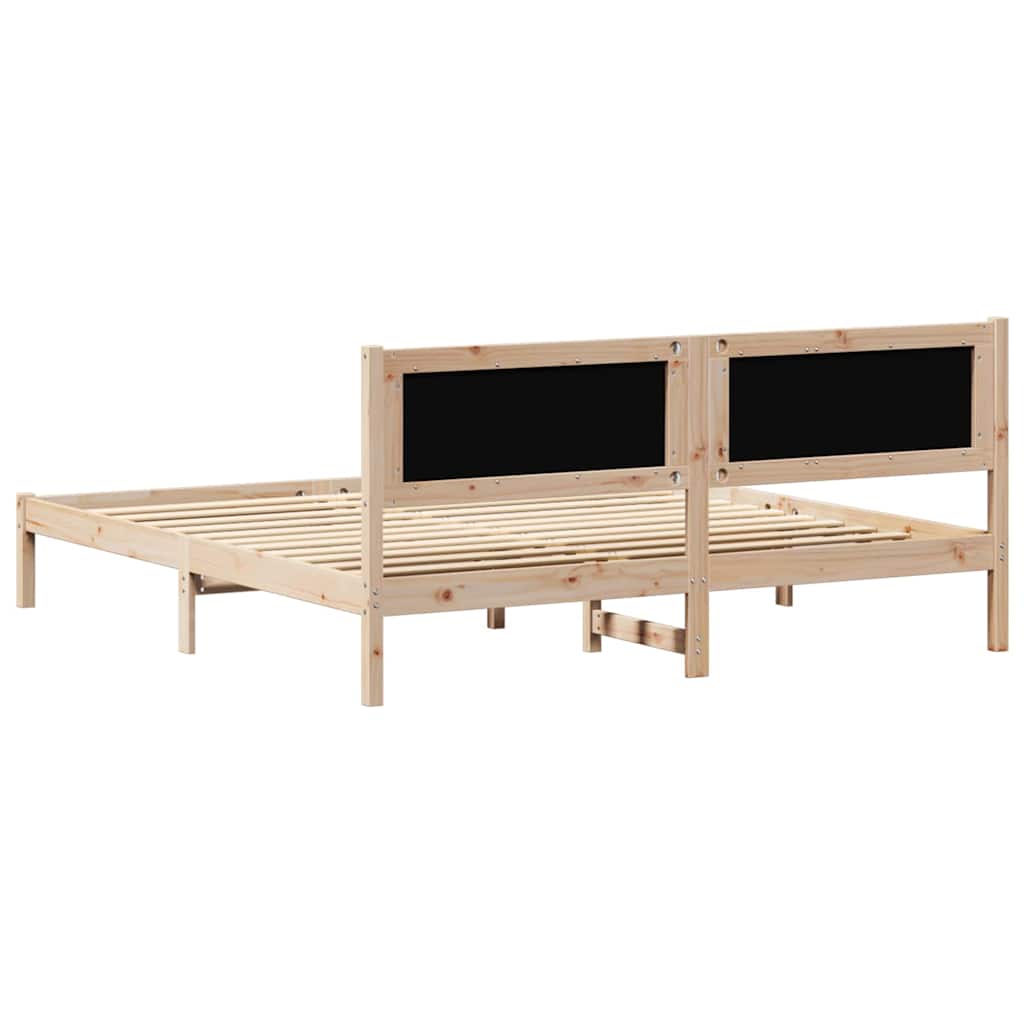 Σκελετός Κρεβατιού Taupe 160 x 200 cm Στερεά ξυλεία πεύκου