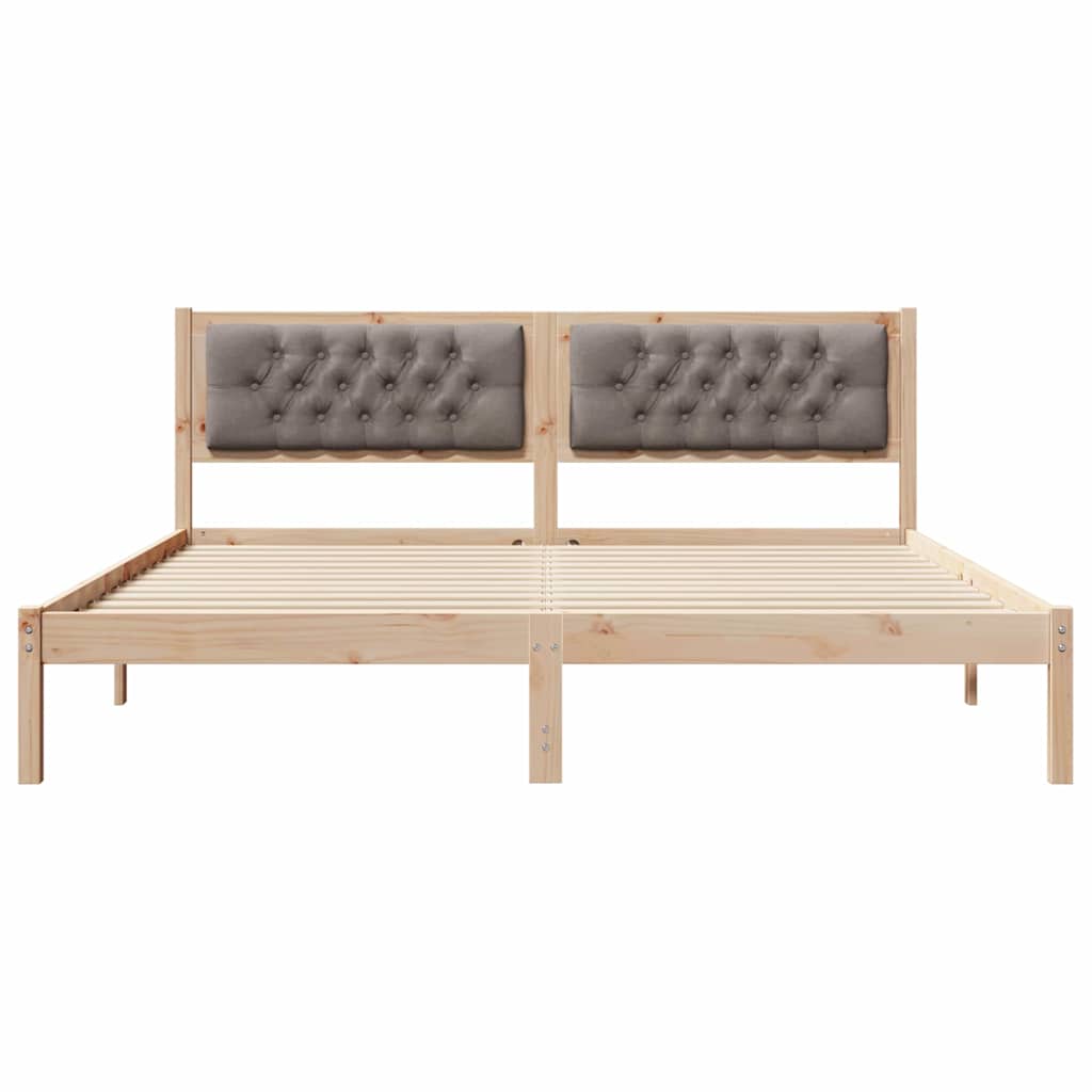 Σκελετός Κρεβατιού Taupe 160 x 200 cm Στερεά ξυλεία πεύκου