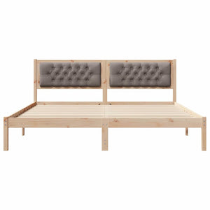 Σκελετός Κρεβατιού Taupe 160 x 200 cm Στερεά ξυλεία πεύκου