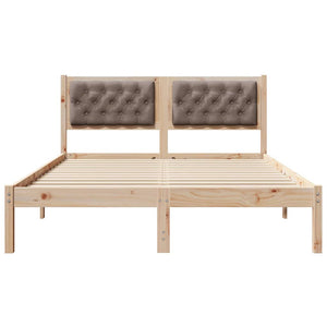 Σκελετός Κρεβατιού Taupe 150 x 200 cm Στερεά ξυλεία πεύκου