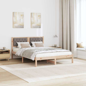 Σκελετός Κρεβατιού Taupe 140 x 200 cm Στερεά ξυλεία πεύκου