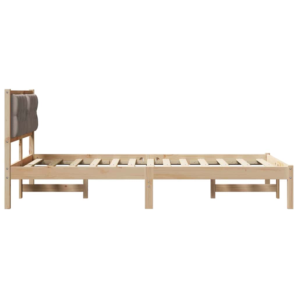 Σκελετός Κρεβατιού Taupe 120 x 200 cm Στερεά ξυλεία πεύκου