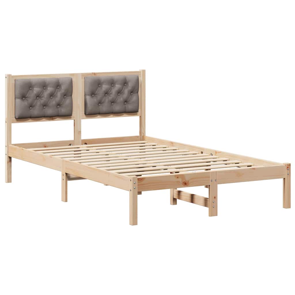 Σκελετός Κρεβατιού Taupe 120 x 190 cm Στερεά ξυλεία πεύκου