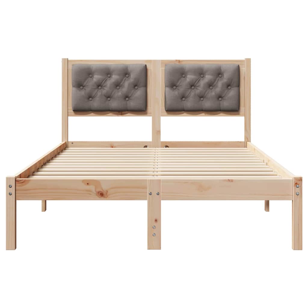 Σκελετός Κρεβατιού Taupe 120 x 190 cm Στερεά ξυλεία πεύκου