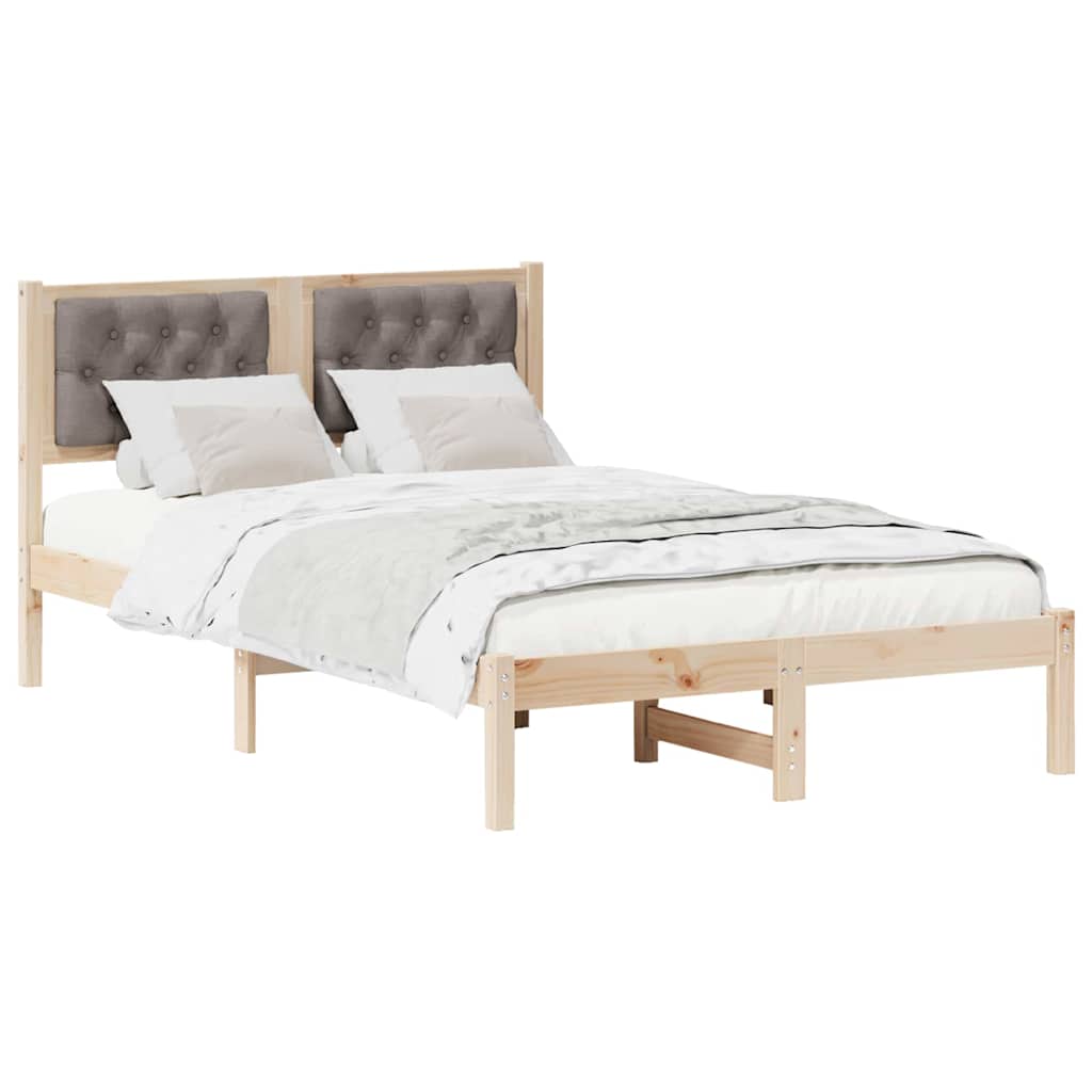 Σκελετός Κρεβατιού Taupe 120 x 190 cm Στερεά ξυλεία πεύκου