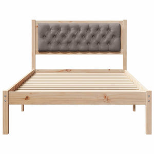 Σκελετός Κρεβατιού Taupe 100 x 200 cm Στερεά ξυλεία πεύκου
