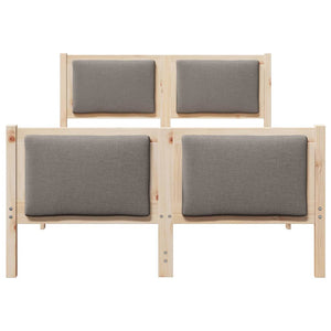 Σκελετός Κρεβατιού με κεφαλάρι Taupe 120 x 200 cm ύφασμα