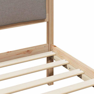 Σκελετός Κρεβατιού με κεφαλάρι Taupe 135 x 190 cm ύφασμα
