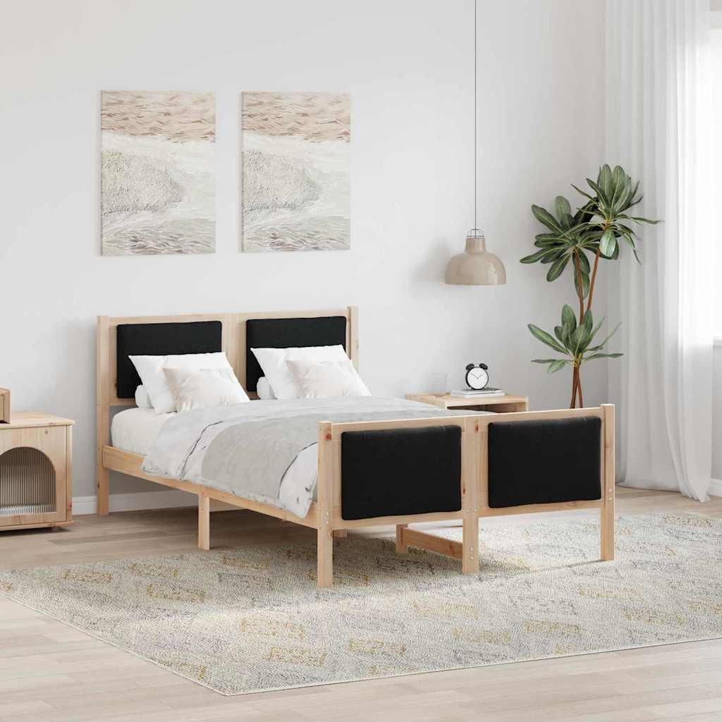 Σκελετός Κρεβατιού με κεφαλάρι Μαύρο 120 x 190 cm ύφασμα