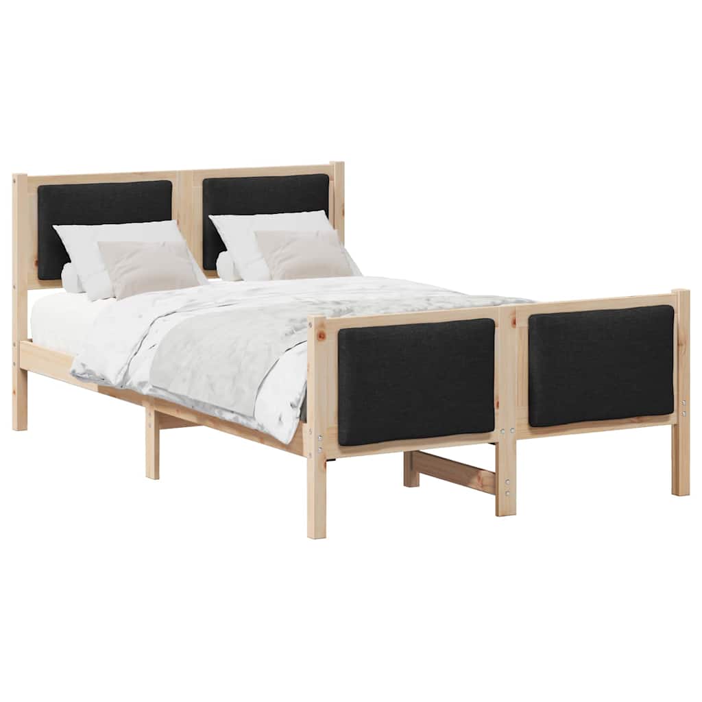 Σκελετός Κρεβατιού με κεφαλάρι Μαύρο 120 x 190 cm ύφασμα