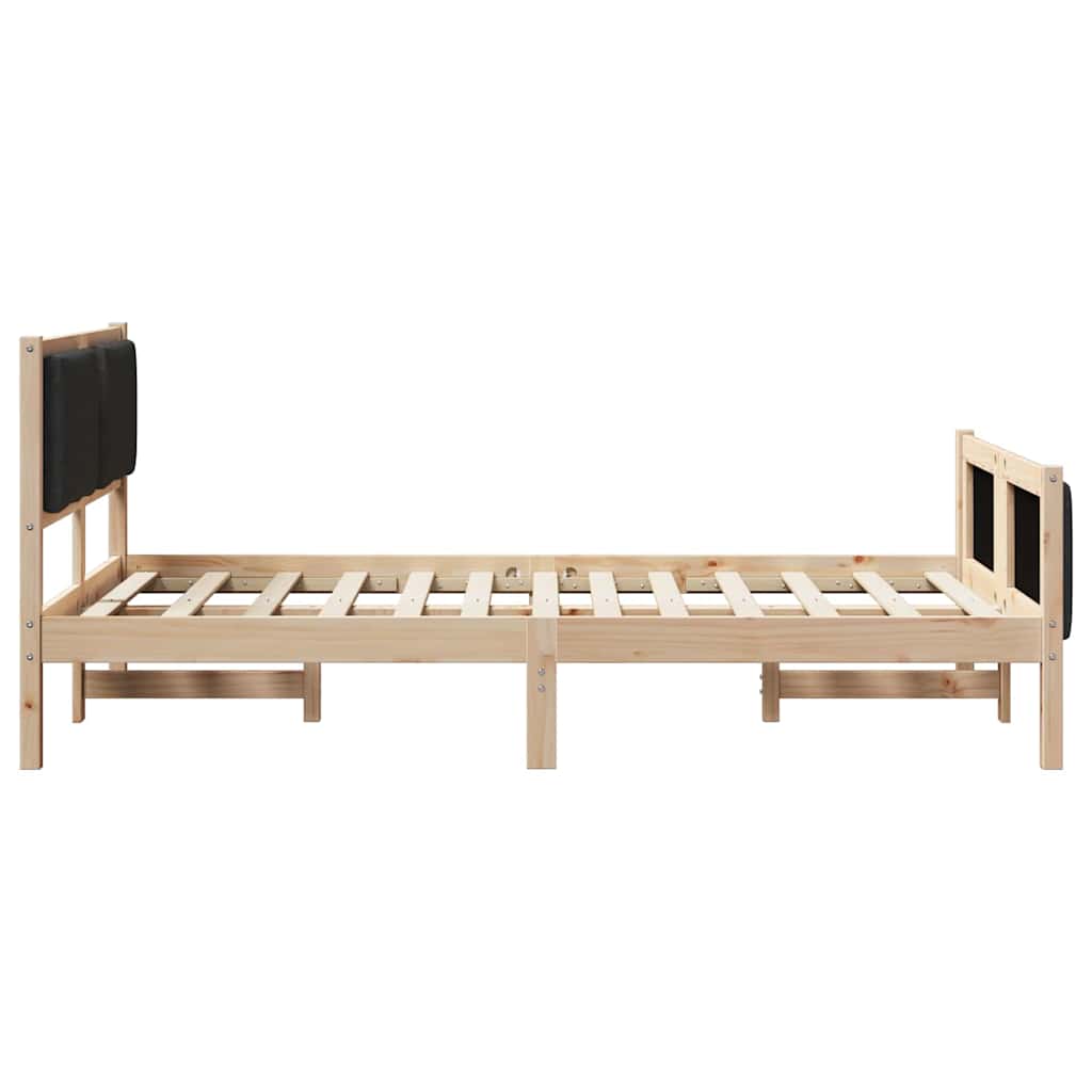 Σκελετός Κρεβατιού με κεφαλάρι Μαύρο 120 x 190 cm ύφασμα