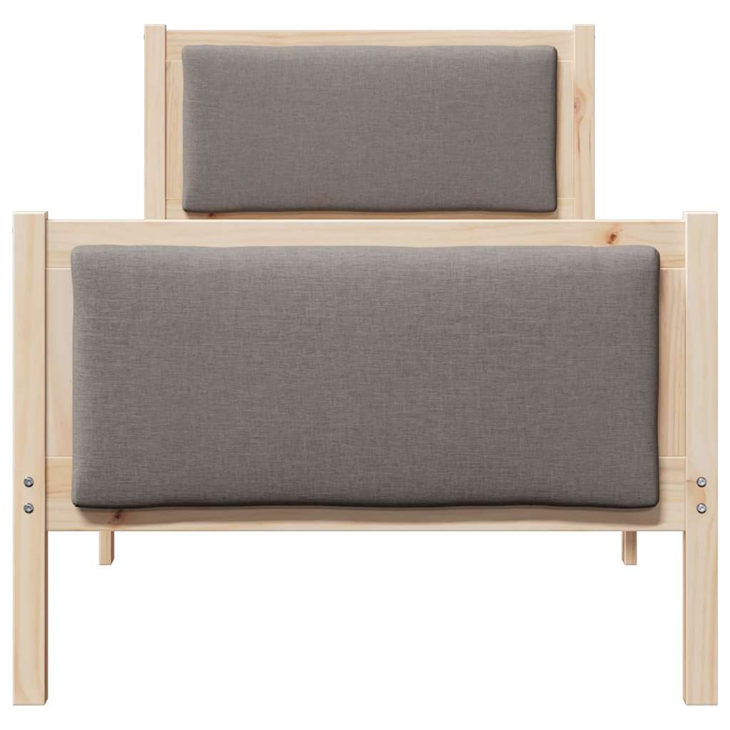Σκελετός Κρεβατιού με κεφαλάρι Taupe 80 x 200 cm ύφασμα
