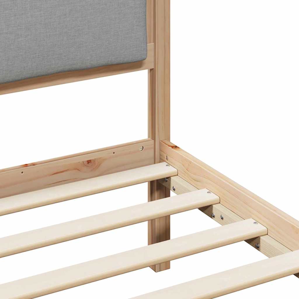 Σκελετός Κρεβατιού με κεφαλάρι Ανοιχτό γκρι 75 x 190 cm ύφασμα