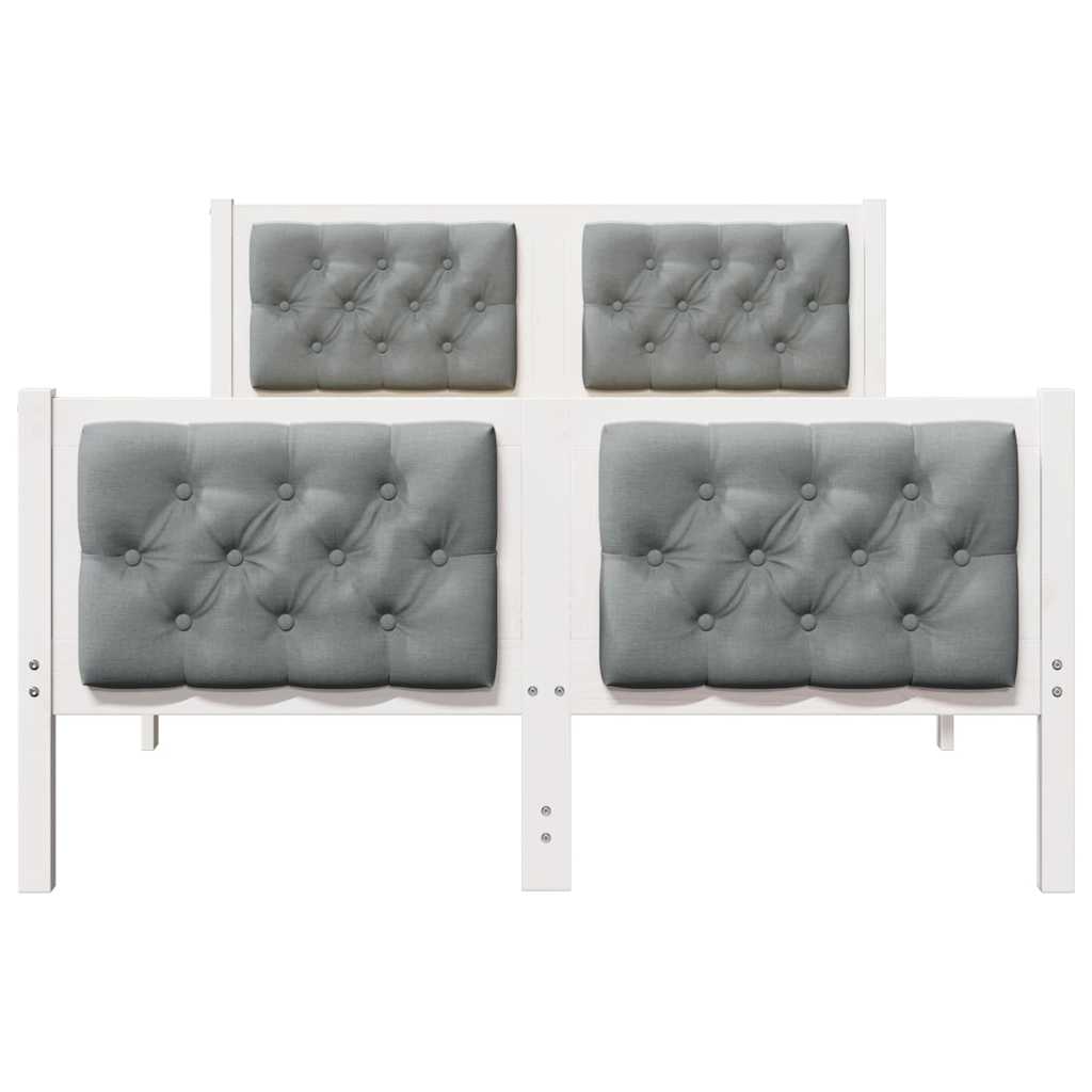 Σκελετός Κρεβατιού με κεφαλάρι Ανοιχτό γκρι 135 x 190 cm