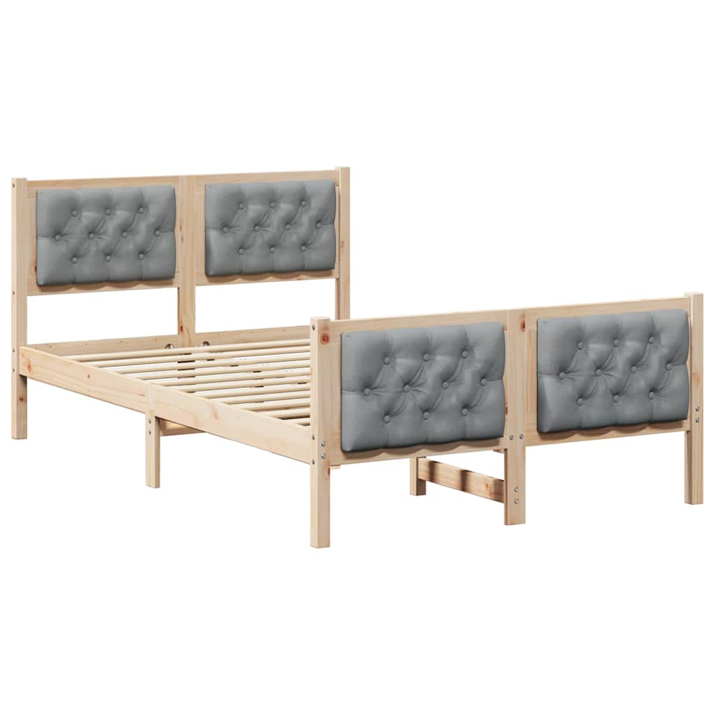 Σκελετός Κρεβατιού με κεφαλάρι Ανοιχτό γκρι 120 x 190 cm