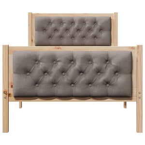 Σκελετός Κρεβατιού Taupe 90 x 200 cm Στερεά ξυλεία πεύκου