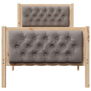 Σκελετός Κρεβατιού Taupe 75 x 190 cm Στερεά ξυλεία πεύκου