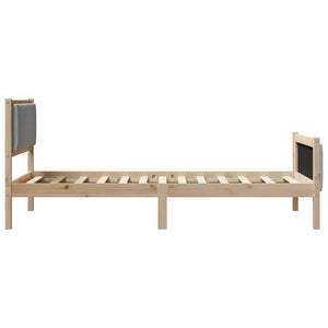 Σκελετός Κρεβατιού Καφέ και ανοιχτό γκρι 100 x 200 cm