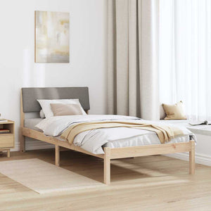 Σκελετός Κρεβατιού Καφέ και ταμπά 90 x 190 cm Μασίφ ξύλο πεύκου