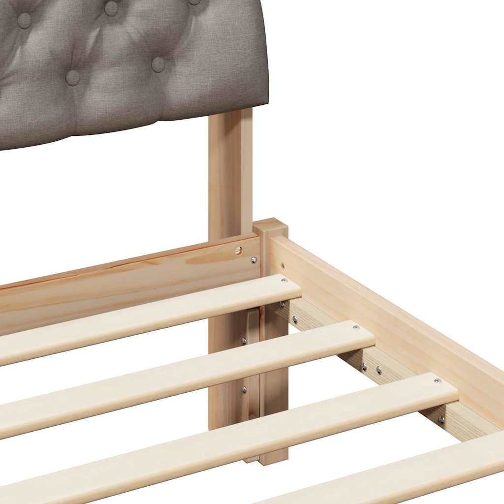 Σκελετός Κρεβατιού με κεφαλάρι Καφέ και ταμπά 150 x 200 cm