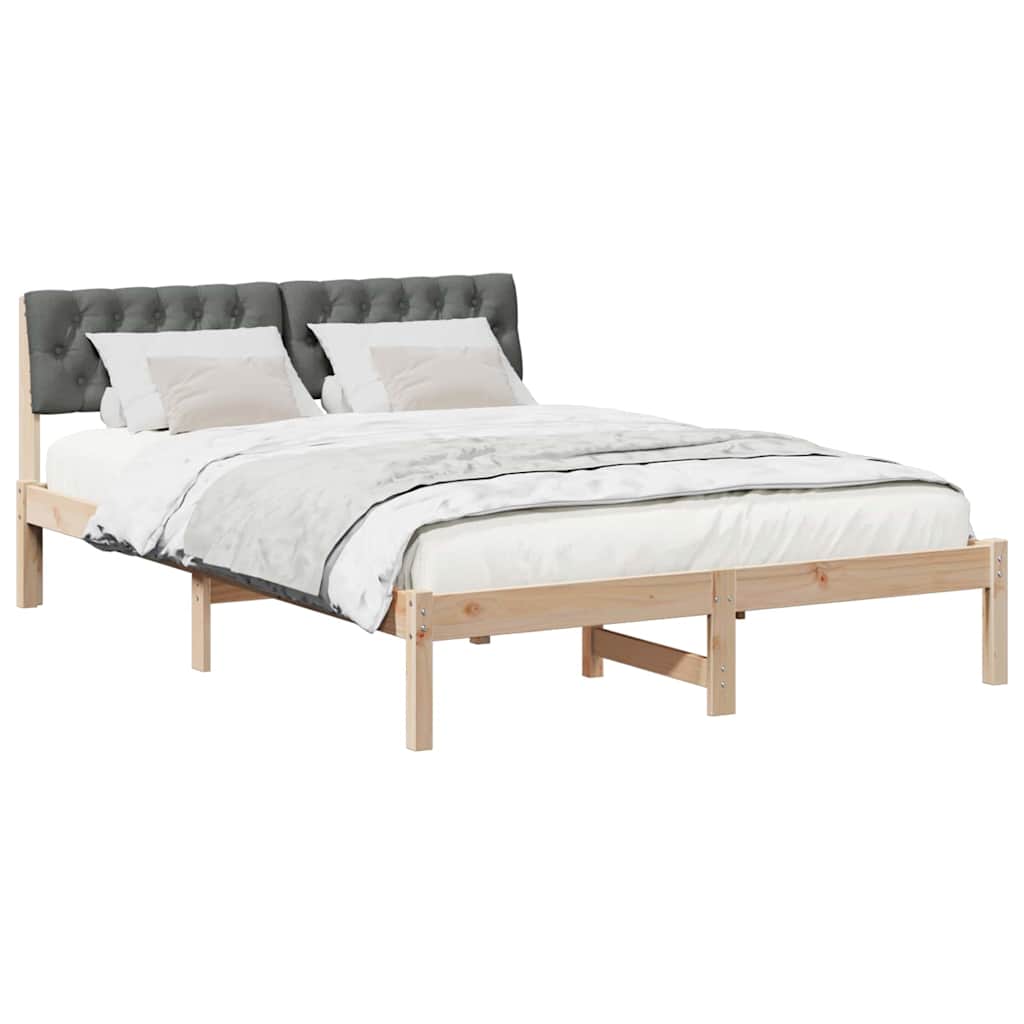 Σκελετός Κρεβατιού Καφέ και σκούρο γκρι 140 x 190 cm