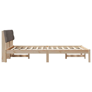 Σκελετός Κρεβατιού με κεφαλάρι Καφέ και ταμπά 135 x 190 cm
