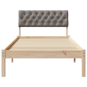 Σκελετός Κρεβατιού Καφέ και ταμπά 90 x 190 cm Μασίφ ξύλο πεύκου
