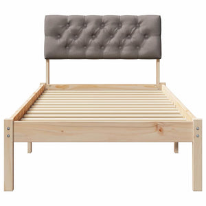 Σκελετός Κρεβατιού Καφέ και ταμπά 75 x 190 cm Μασίφ ξύλο πεύκου