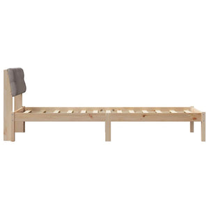 Σκελετός Κρεβατιού Καφέ και ταμπά 75 x 190 cm Μασίφ ξύλο πεύκου