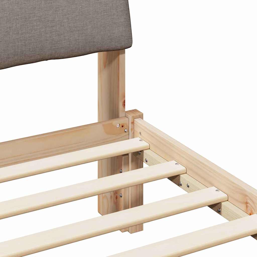 Σκελετός Κρεβατιού με κεφαλάρι Καφέ και ταμπά 100 x 200 cm