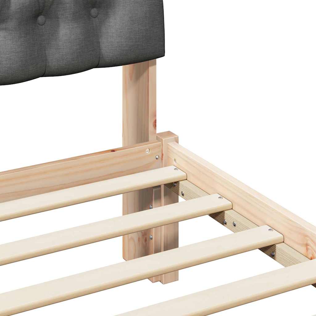 Σκελετός Κρεβατιού με Επενδεδυμένο Κεφαλάρι Καφέ 100 x 200 cm