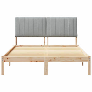 Σκελετός Κρεβατιού Καφέ 135 x 190 cm Στερεά ξυλεία πεύκου
