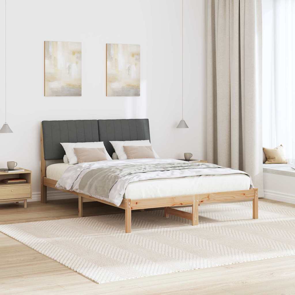 Σκελετός Κρεβατιού Καφέ 135 x 190 cm Στερεά ξυλεία πεύκου