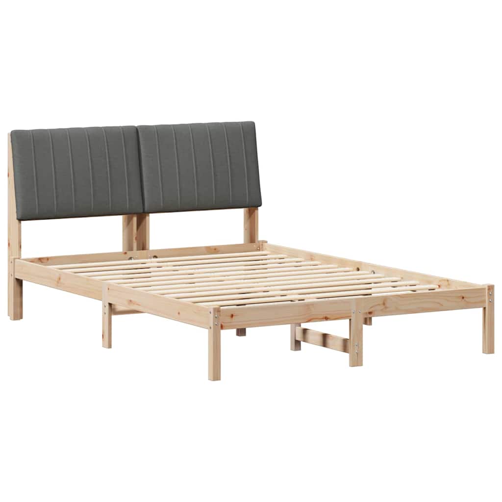 Σκελετός Κρεβατιού Καφέ 135 x 190 cm Στερεά ξυλεία πεύκου