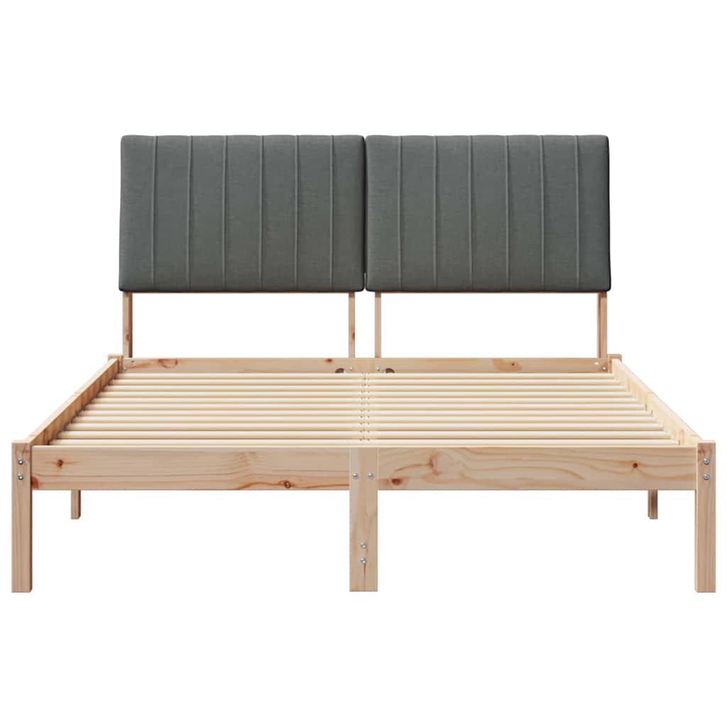 Σκελετός Κρεβατιού Καφέ 135 x 190 cm Στερεά ξυλεία πεύκου