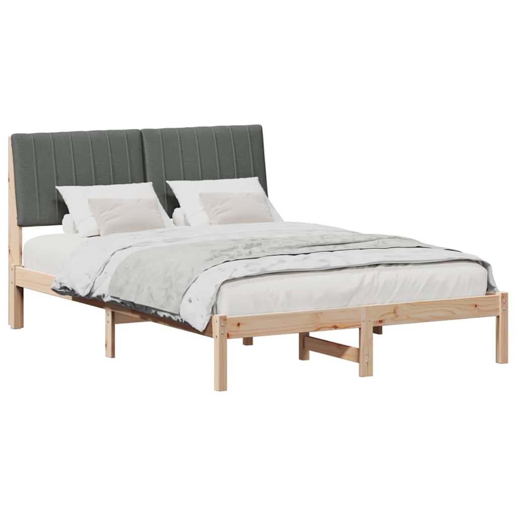Σκελετός Κρεβατιού Καφέ 135 x 190 cm Στερεά ξυλεία πεύκου