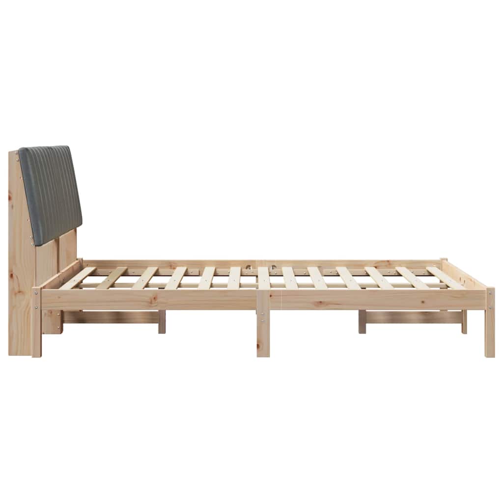 Σκελετός Κρεβατιού Καφέ 135 x 190 cm Στερεά ξυλεία πεύκου