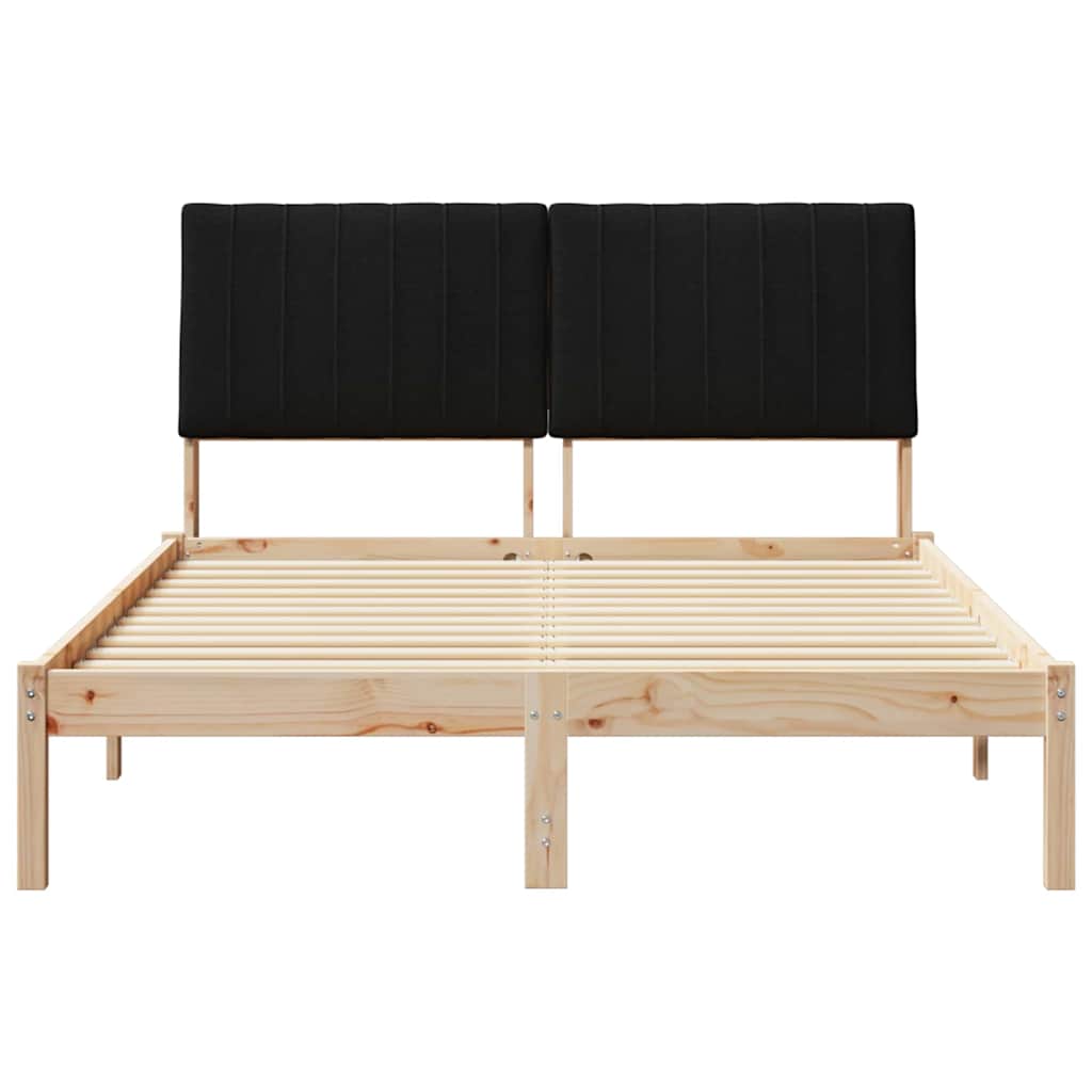 Σκελετός Κρεβατιού Καφέ 135 x 190 cm Στερεά ξυλεία πεύκου