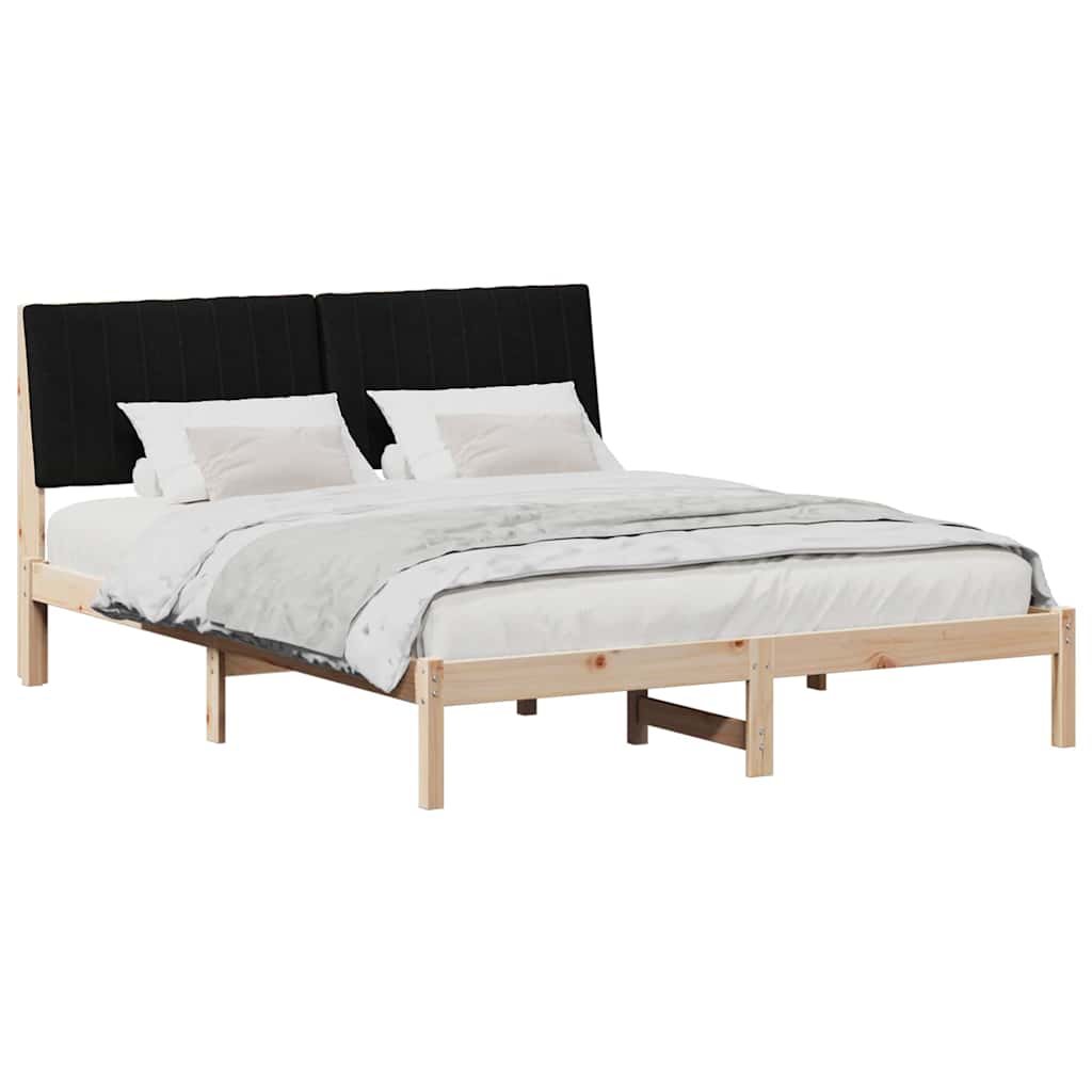 Σκελετός Κρεβατιού Καφέ 135 x 190 cm Στερεά ξυλεία πεύκου