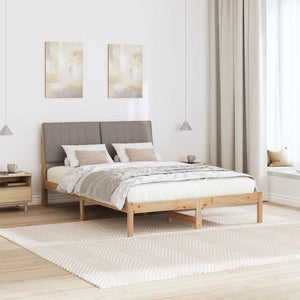 Σκελετός Κρεβατιού Καφέ 135 x 190 cm Στερεά ξυλεία πεύκου