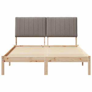 Σκελετός Κρεβατιού Καφέ 135 x 190 cm Στερεά ξυλεία πεύκου